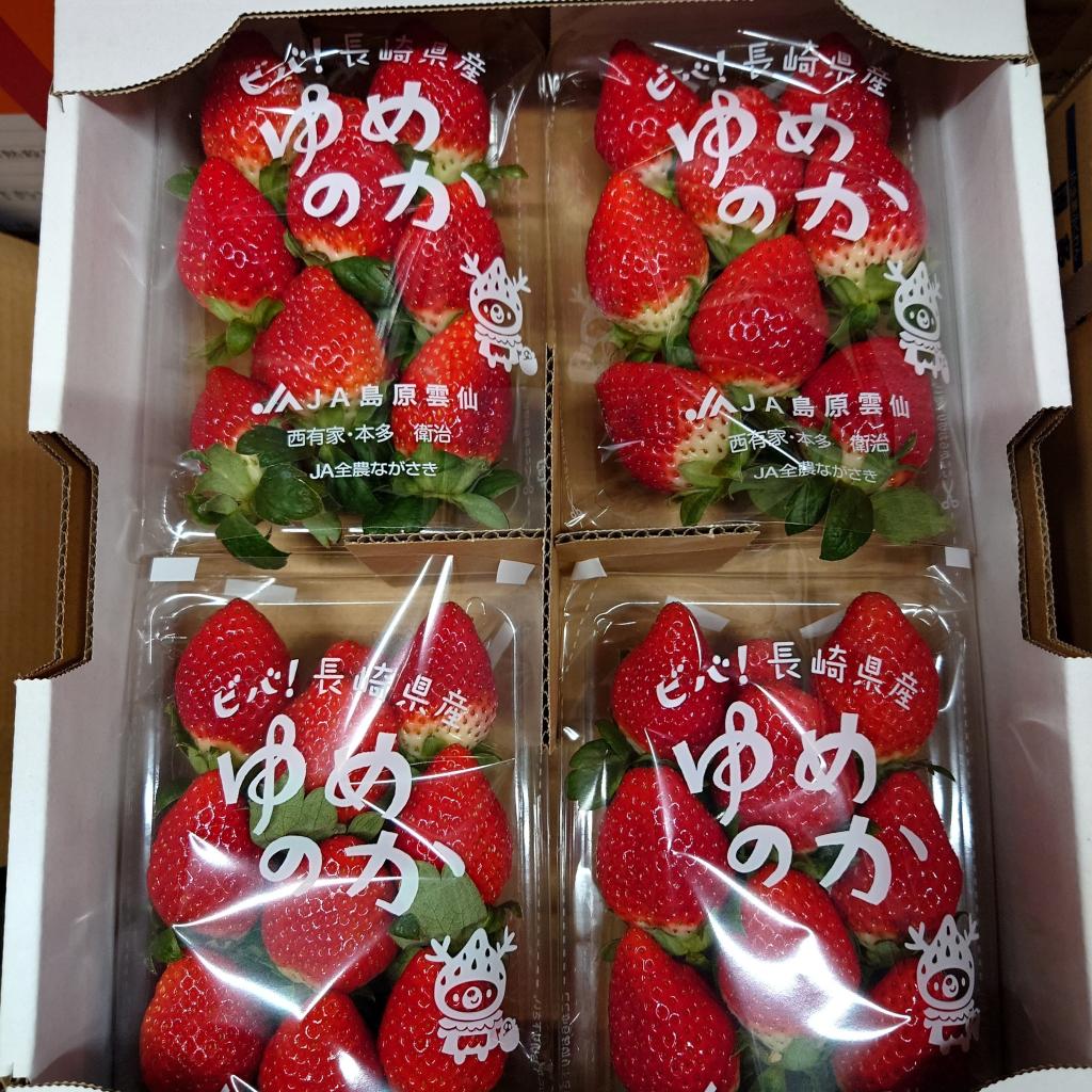 ゆめのかイチゴ（長崎県産）　270g×４パック
